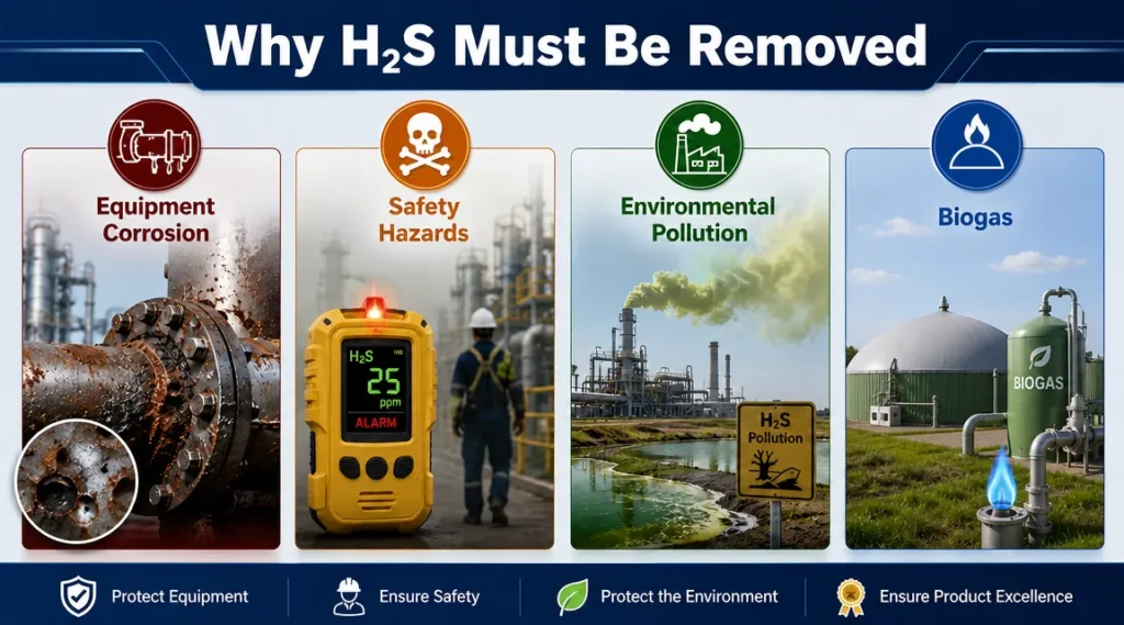 Why H₂S Must Be Removed - Tingyuan Activated Carbon